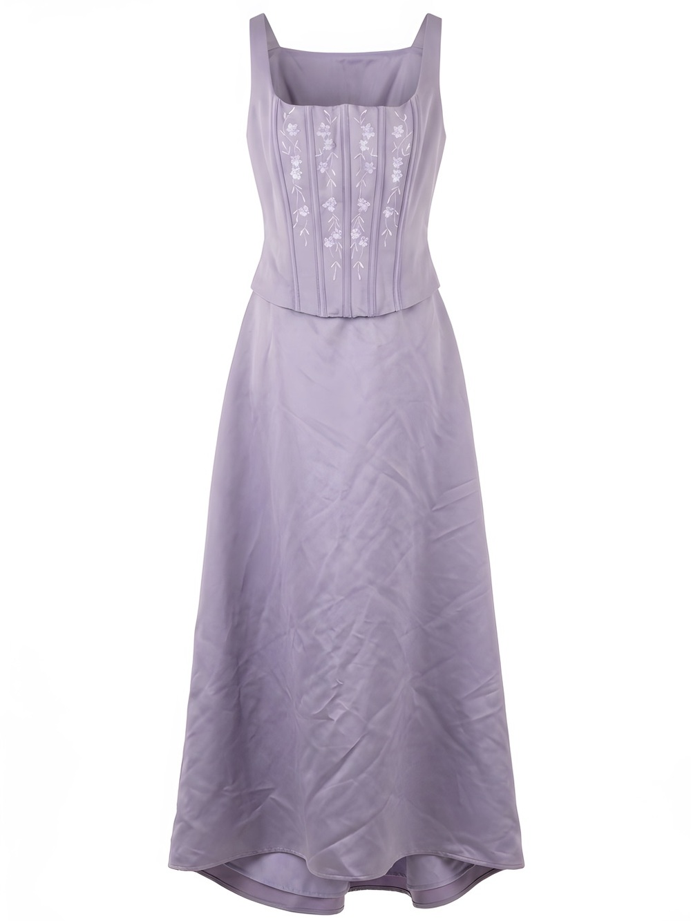 Eden Bridals Lavender Satin Strapless Dress